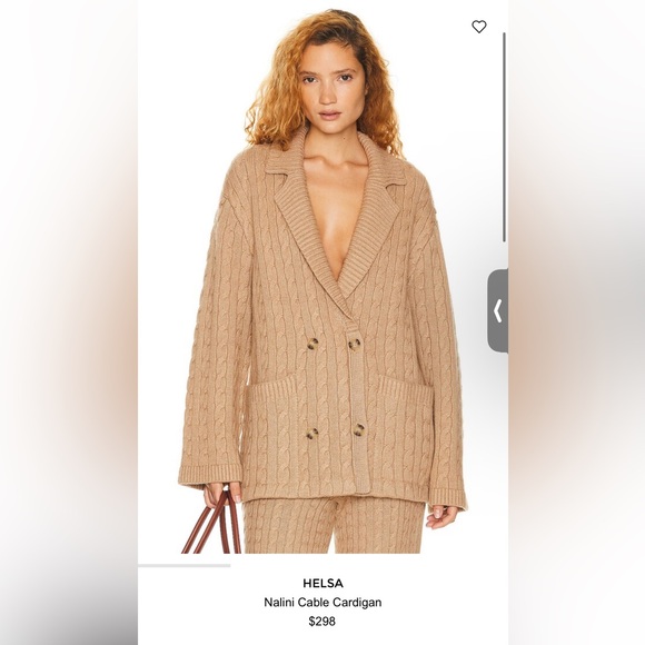 Helsa Sweaters - NWT HELSA Nalini Cable Cardigan